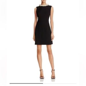 Betsey Johnson ✨ Pearl-Embellished Crepe Dress